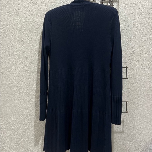 Elegant long Cardigan, by First Orme, Navy Blue - Picture 2 of 9